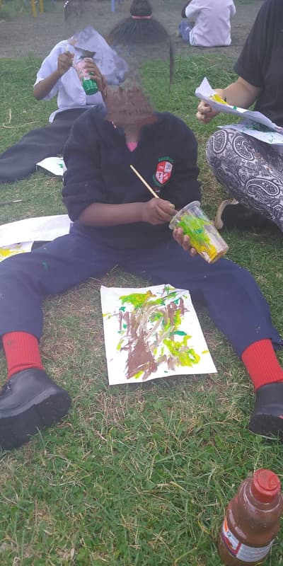A learner working on pre-academic tasks