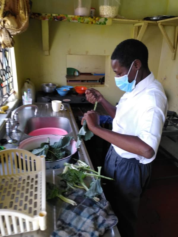Learners preparing a meal