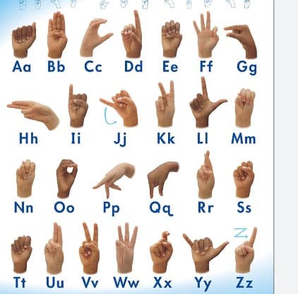 Sign language lesson