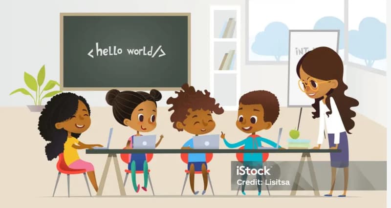 A special needs teacher with a learner