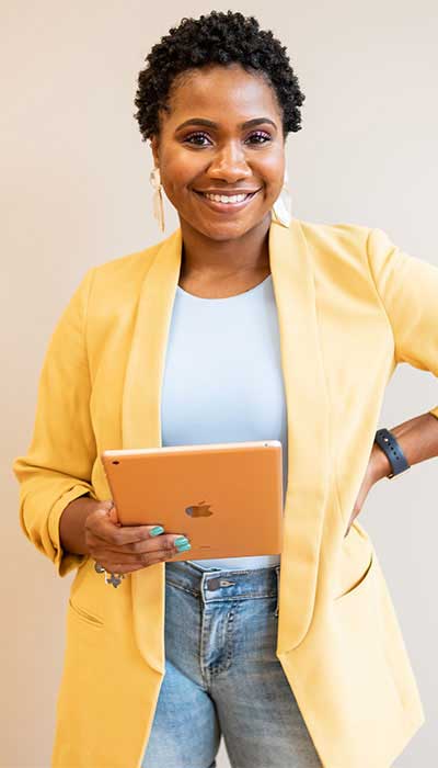 A vocational trainer with learners